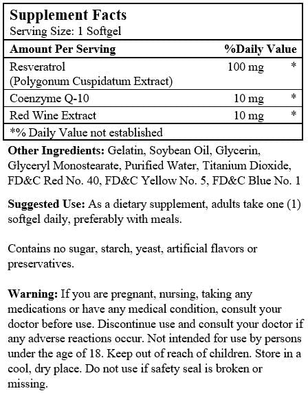 Resveratrol Complex (30 Softgels)